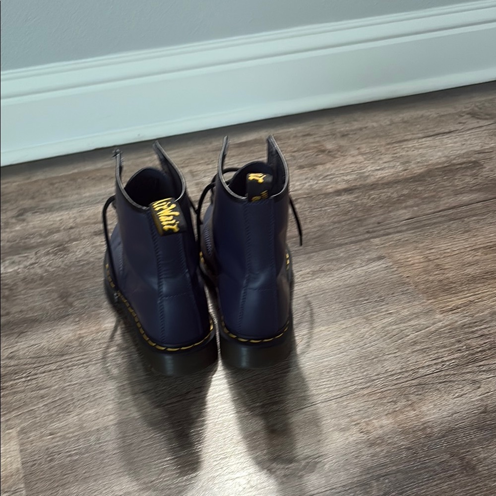 Dr. Martens Dark Purple Combat Boots - Picture 3 of 4